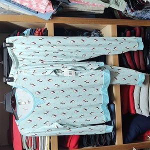NWT, Pj Couture, Women's, sleepwear, Size Small, Light aqua w/little penguins